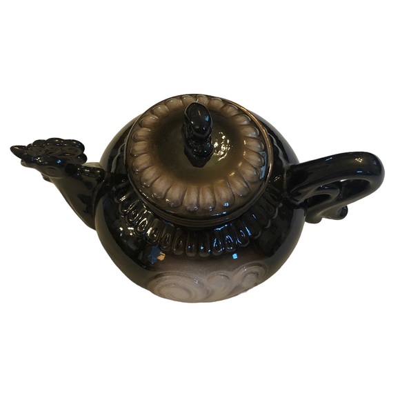 Rooster Shaped Glazed Pottery Tea Pot - Picture 3 of 9